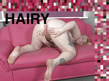 Roan Shea Strips Nude On Her Pink Sofa