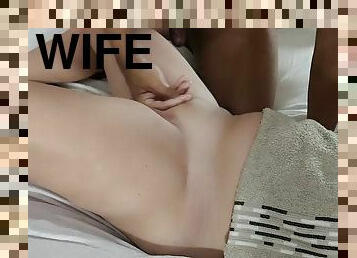 Oops, anal fingering. Massaging my hot wife, this MILF loves to be touched with oil