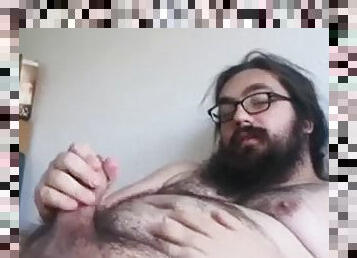 Fat bear cums during his gainer fantasy