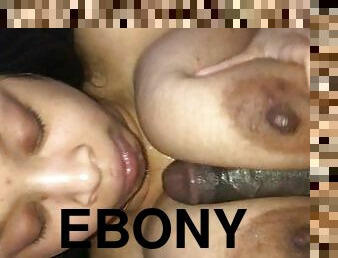 Ghetto ebony hoe gives POV titjob and blowjob - Amateur