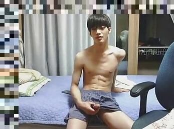 Cute asian guy wanking