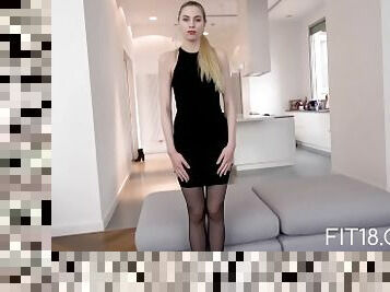 Fit18 - 6 Feet Tall Model Gives In To Agent