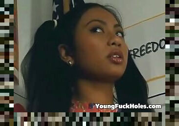 Teen asian girl punshied by the teacher
