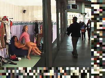 stepsister anal at public shopping mall