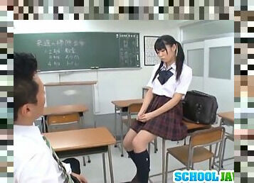 Sweet japanese schoolgirl fucked in the classroom