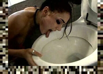lesbian domination in the lavatory