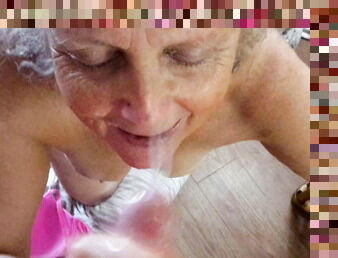 Bestemor, Orgasme, Blowjob, Cumshot, Besta, Cum, Biseksuell