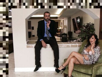 Mature pornstar Lisa Ann in high heels fucked by a big black cock
