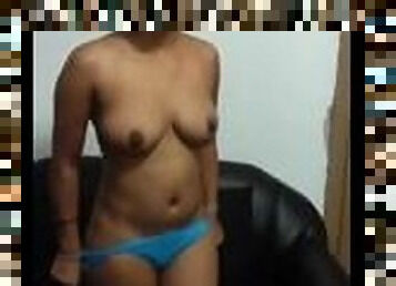 Celina from 1fuckdate.com - Indian strips next to couch