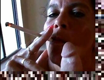 Hot Busty Mature Cougar Smoking BJ-POV