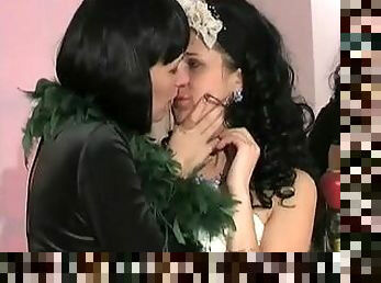 Old young lesbian mother bride