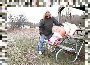 Sissy Slave& 039;s Lil Ass Warmed On A Cold Day