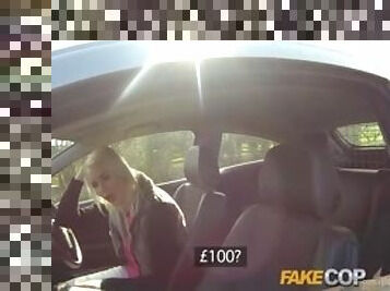 Fake Cop Copper fucks blonde with no licence