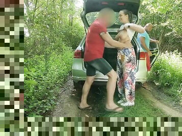 hunt4k. outdoor sex for cash makes happy hunter, girl, and her hot man