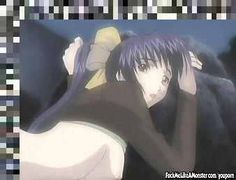 Hentai Cutie Loves To Fuck At Night Outdoors