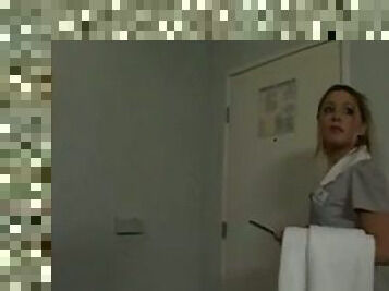 Interracial couple bang hotel maid