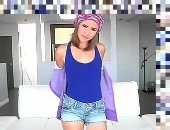 Perky tits teen enjoyed big hard shaft