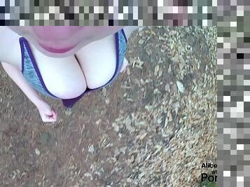 Jogging and Tittyfucking in the Forest !