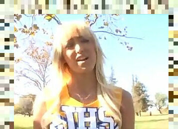 Blond cheerleader creampie