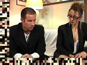 French Housewife Gets Fucked On The Couch