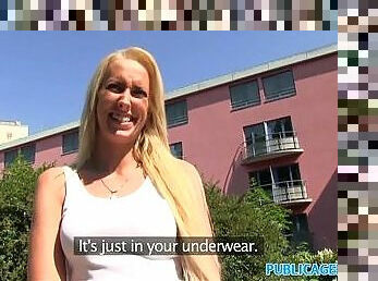 PublicAgent Slim blonde cheats on hubby