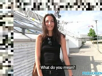 PublicAgent Fit wannabe model cheats on boyfriend with stranger in public