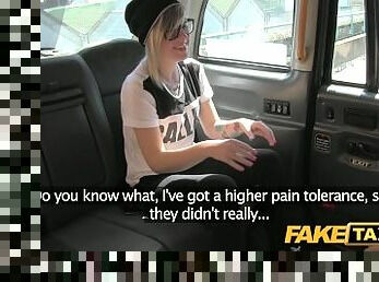 Fake Taxi Teen gets taxi facial in car park