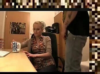 PublicAgent Blonde in glasses gets fucked on my office desk