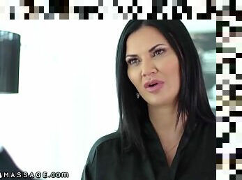 NuruMassage Brit MILF Jasmine Jae Seduces Cop