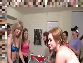 College coeds enjoy riding on cock