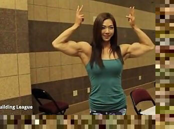 Buff Asian flexing