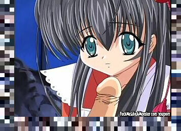 Cute Hentai Teen Chick In An Act Of Sexual Servitude