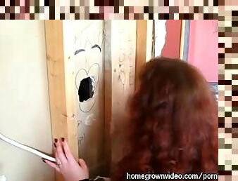 Housewife Has first Gloryhole Experience