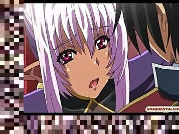 Ghetto anime with muzzle gets squeezed her ti