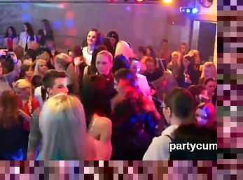 Naughty cuties get completely silly and undressed at hardcore party