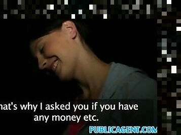 PublicAgent Babe sucks and fucks in the dark