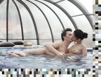 OLD4K. Brilliant model with perky tits has sex with mature man