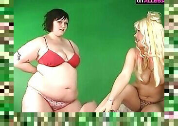 Lesbian BBW AND blond model 1