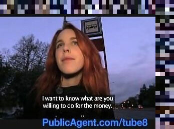 PublicAgent Naughty redhead getting fucked hard in casino toilets