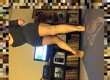 Sexy yoga teacher teasing on webcam