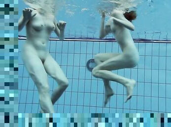 Anna Netrebko and Lada Poleshuk underwater lesbos