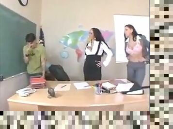 Busty teachers fucking lucky student
