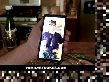 FamilyStrokes - Redhead Military Wife Gets Rammed by Stepson