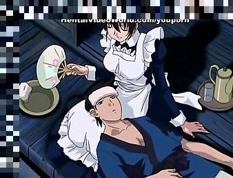 Anime maid fucks with her master