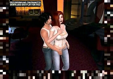 3D cartoon whore gets fisted and facialed
