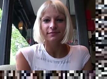 French blond has a good time