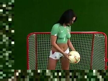 Anetta Keys Soccer Photoshoot