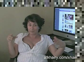 Mature and Hairy Desiree shows off her glorious bush