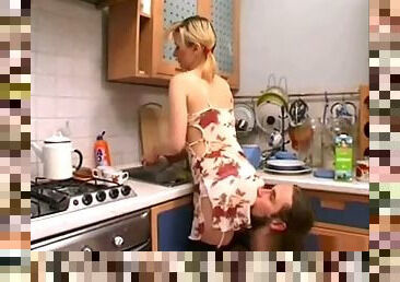licked in the kitchen