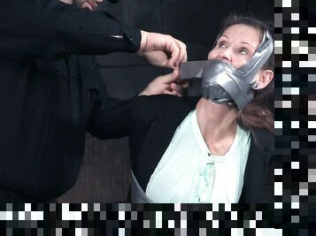 Mature woman Paintoy Emma gets spanked and punished in the dark room
